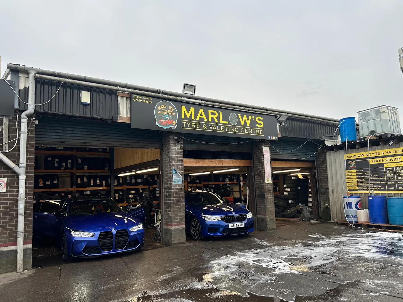 The front of Marlow's Street Car Wash on Marlow Street, Walsall